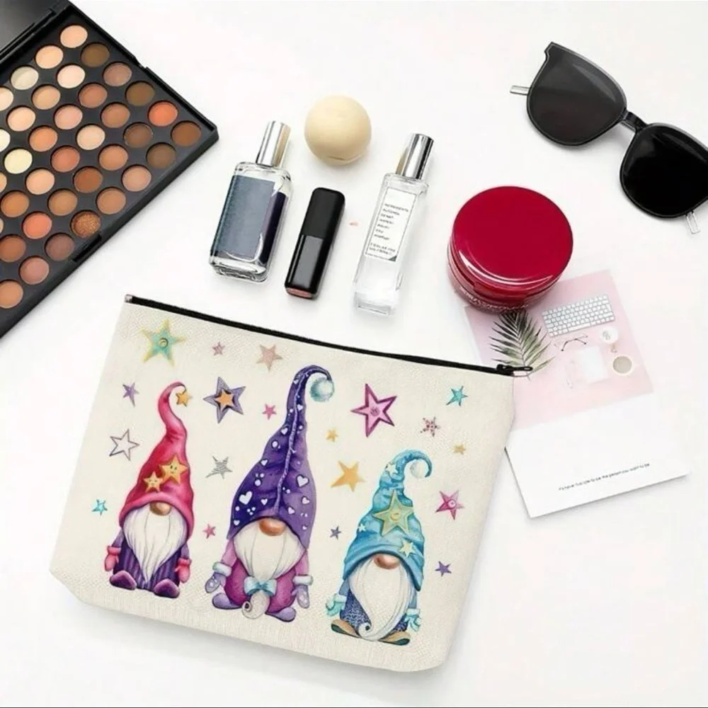Magical Gnome Makeup Travel Cosmetic Bag